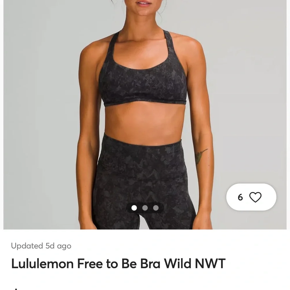 Lululemon Athletica Charcoal Sports Bra